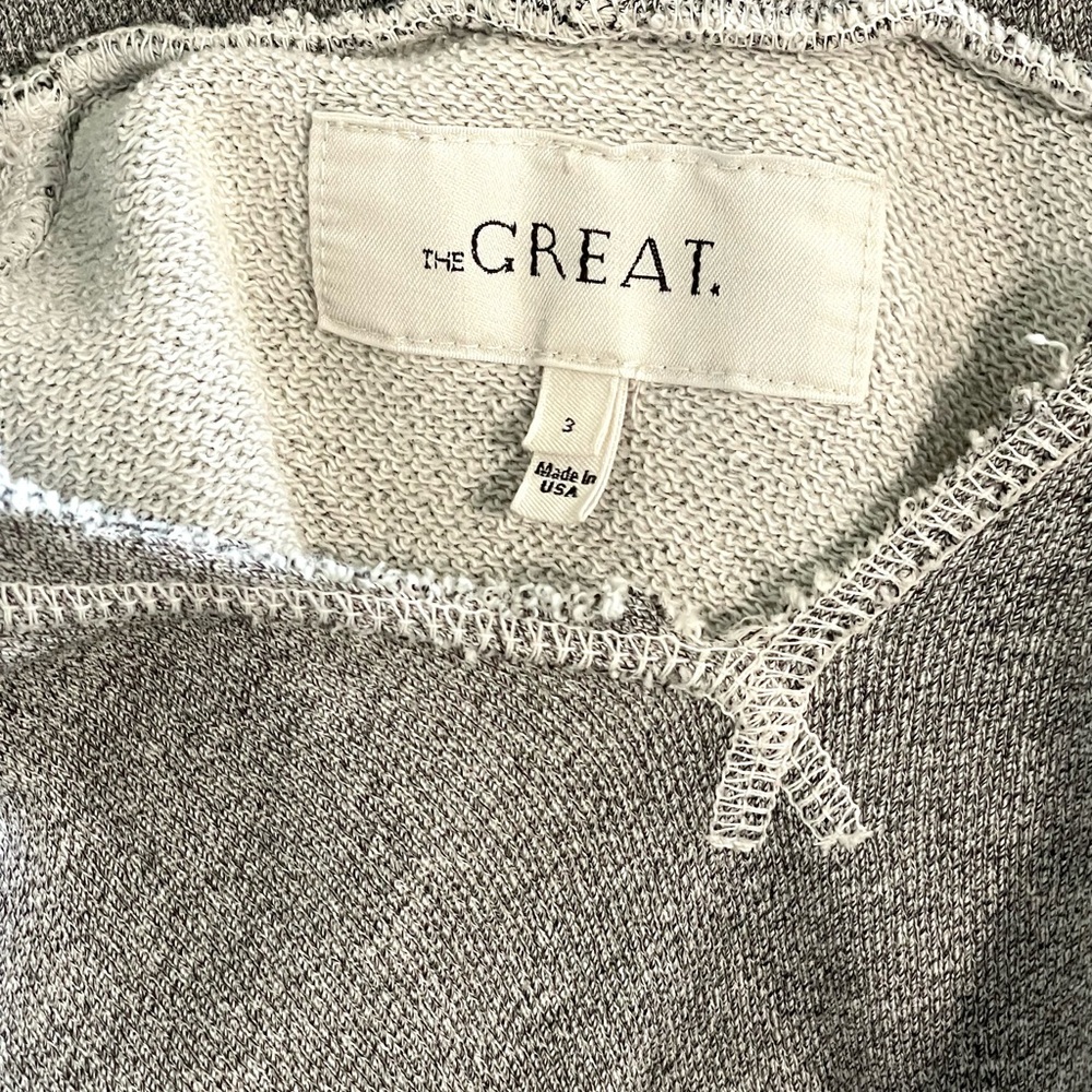 THE GREAT. Women's Hoodie in Gray Oversized Large - Picture 4 of 5